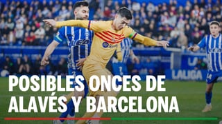 Alineaciones Alavés - Barcelona: alineación probable de Alavés y Barcelona en la jornada 9 de LaLiga EA Sports