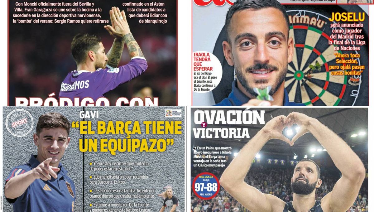 La intención de Sergio Ramos, Ayoze espera y se desespera, el Barça da el primer golpe... Así vienen las portadas
