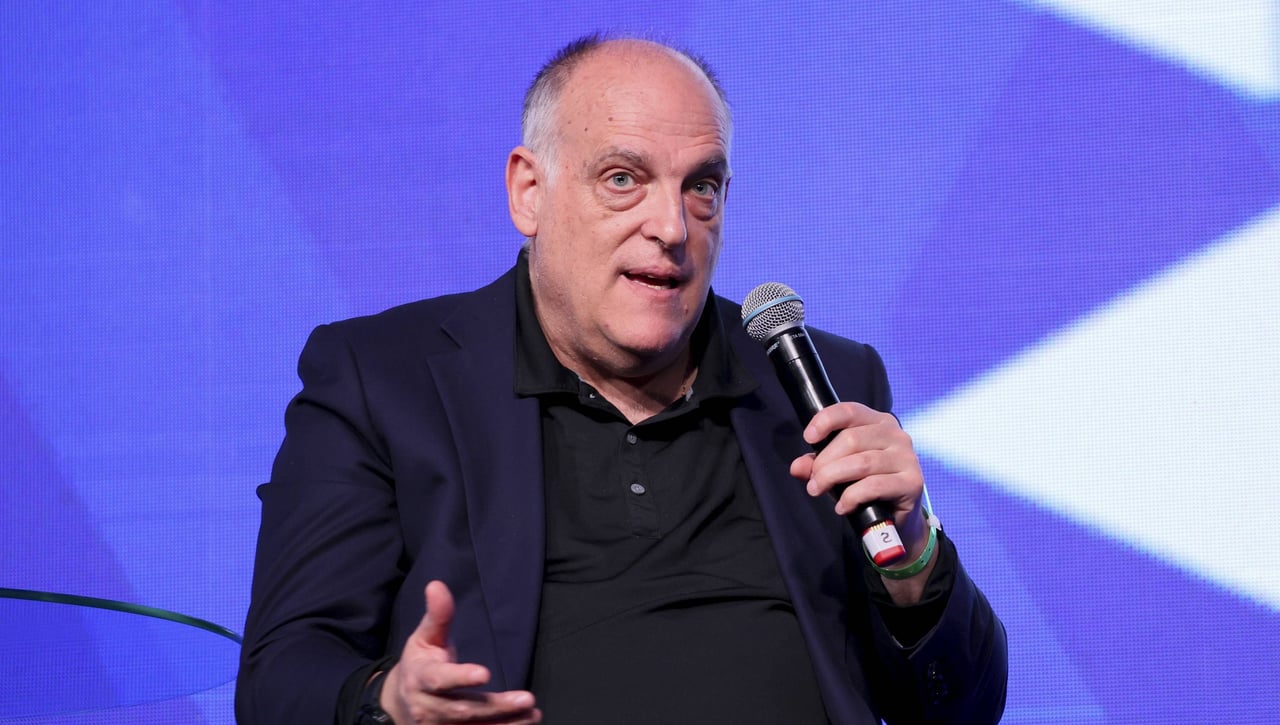 Javier Tebas carga contra el Real Madrid por el partido de la NFL y por el duelo Villarreal - Barça en Miami