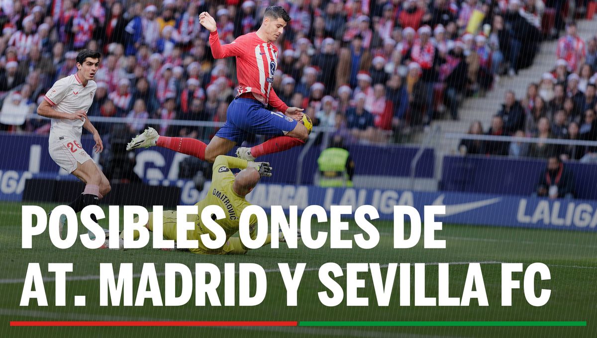 Alineaciones Atlético - Sevilla: Alineación posible de Atlético de Madrid y Sevilla FC hoy en los cuartos de final de la Copa del Rey