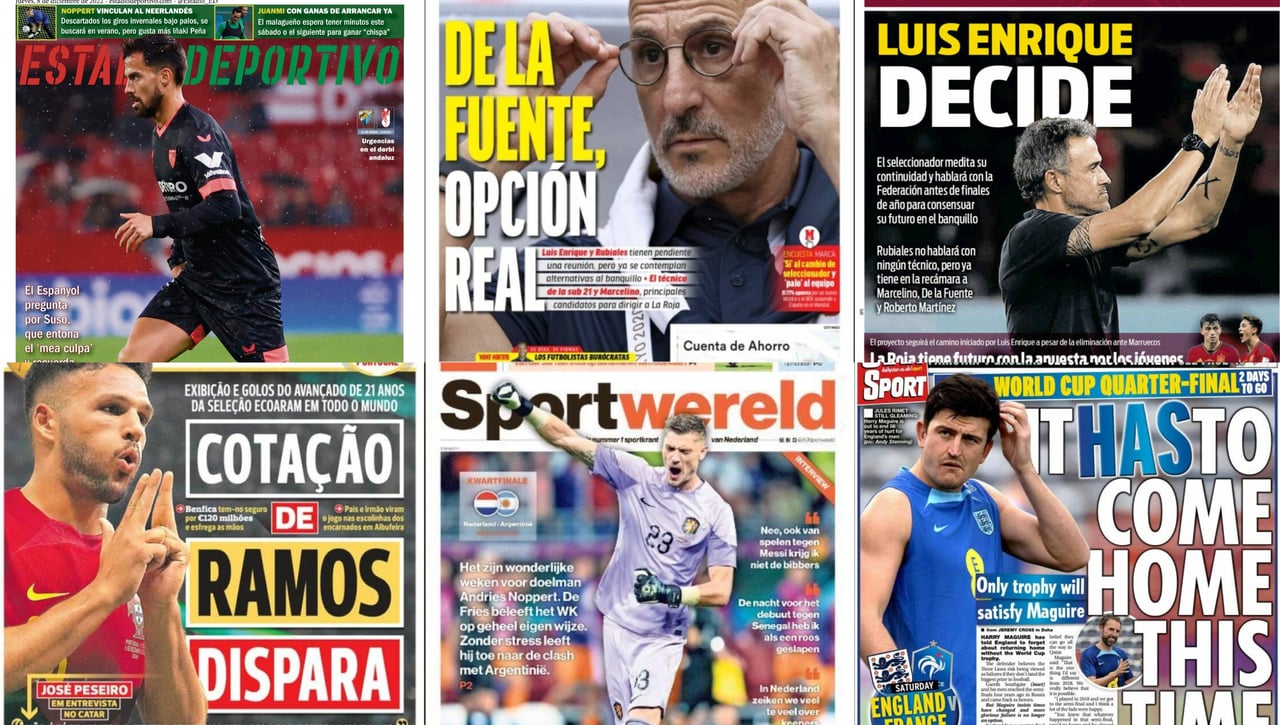 Suso da la nota, Luis Enrique se lo piensa y De la Fuente gana enteros... Así vienen las portadas