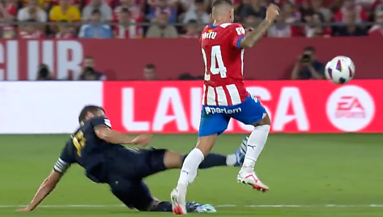 La salvaje entrada de Nacho que ha lesionado a Portu