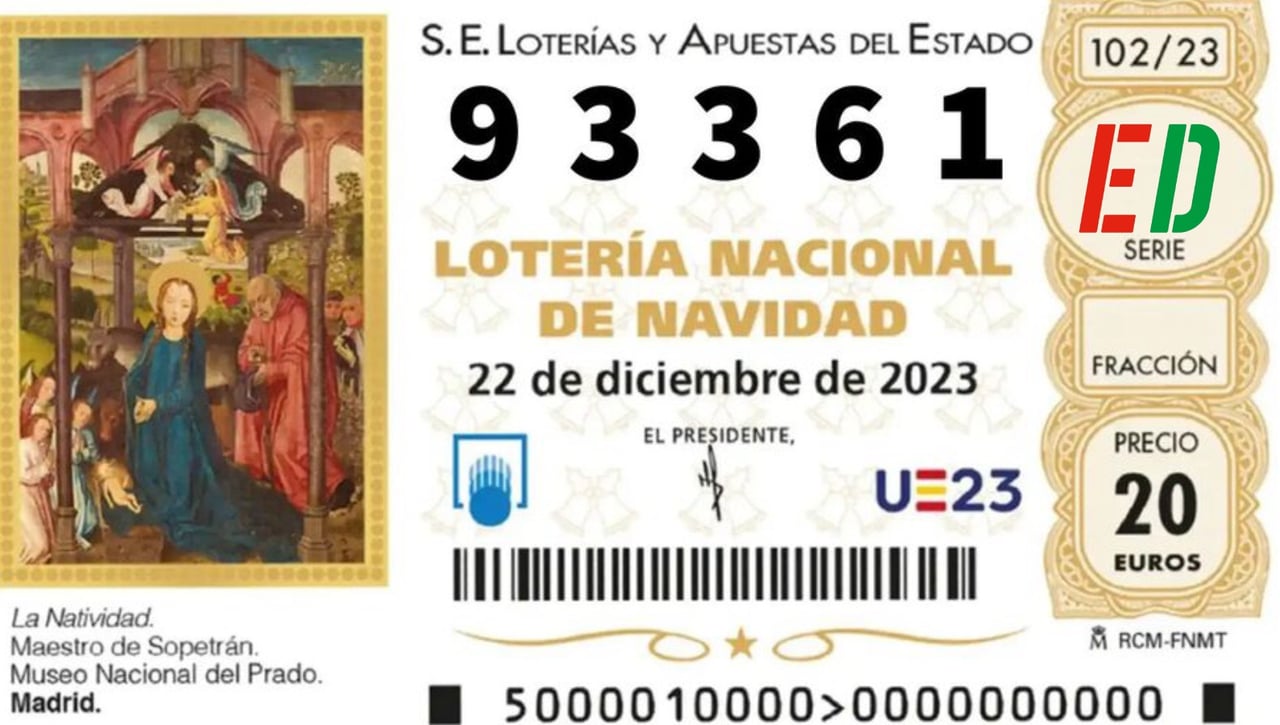 Cuartos premios de la Lotería de Navidad 2023: 93.361 y 41.147