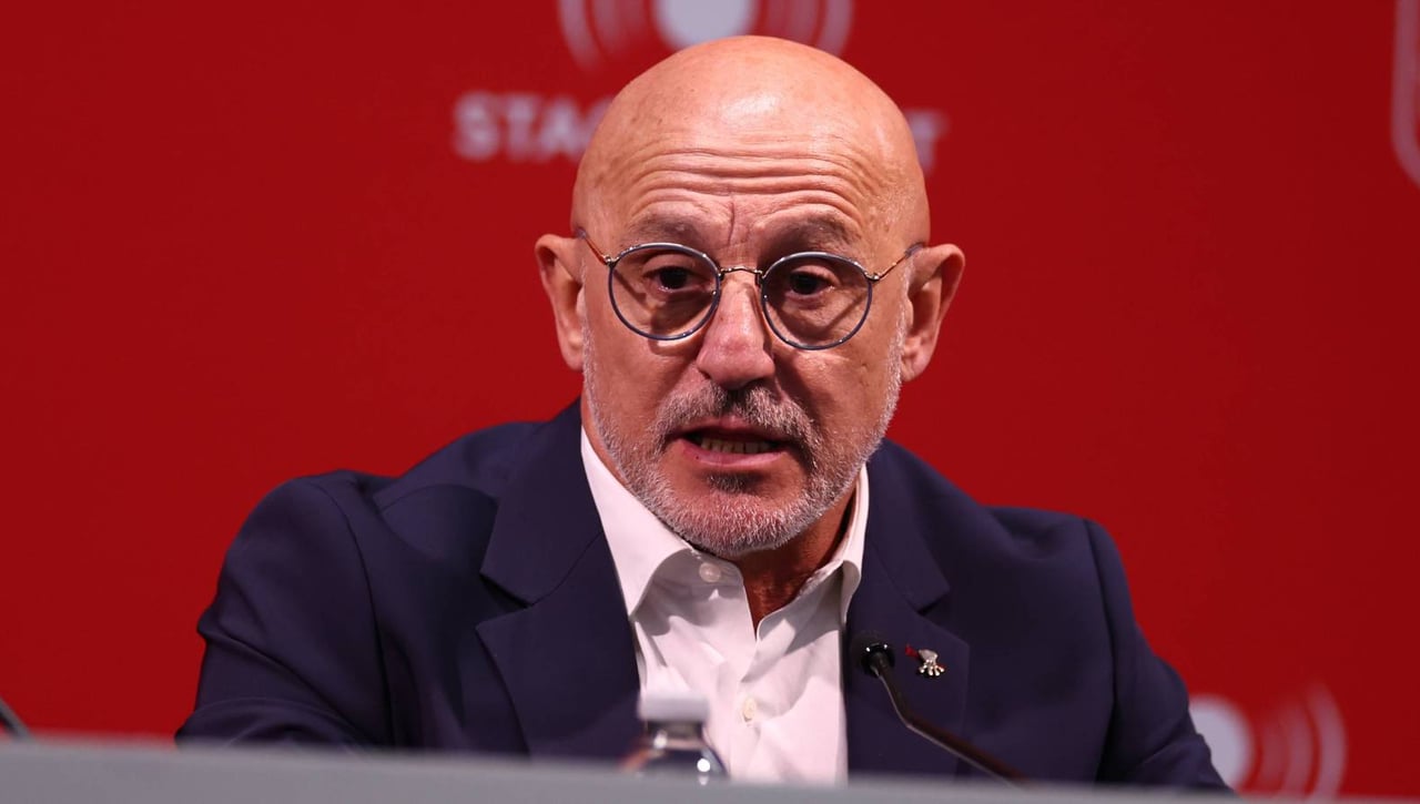 Luis de la Fuente, con el Mallorca en la final de Copa del Rey