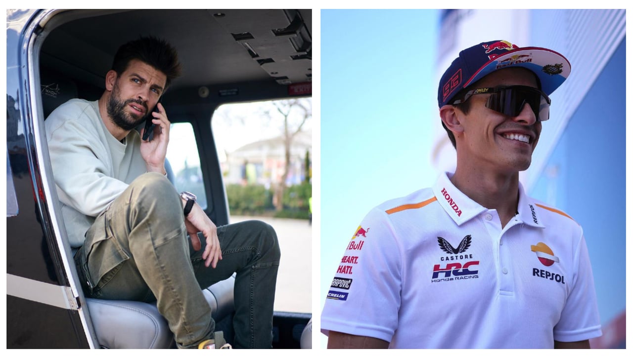 Gerard Piqué le vacila a Marc Márquez por una foto con su pareja