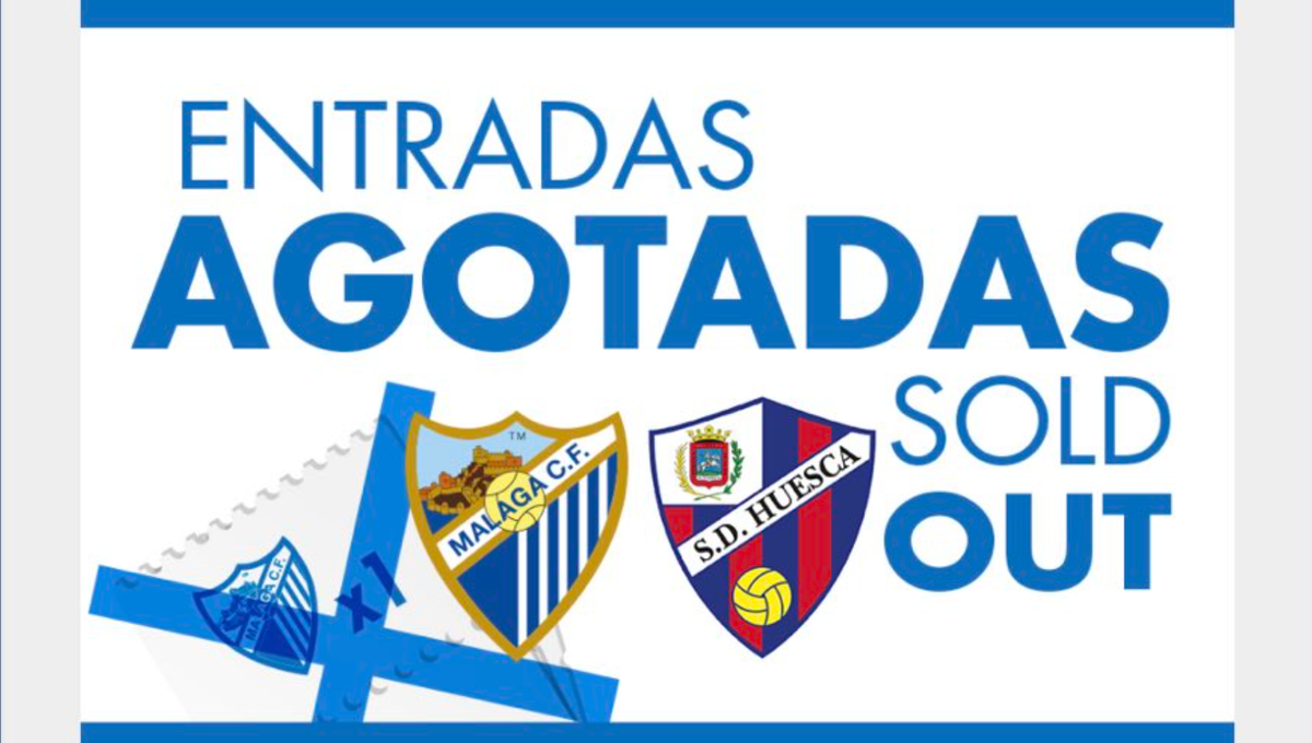 El Málaga vuelve a agotar las entradas para el Huesca