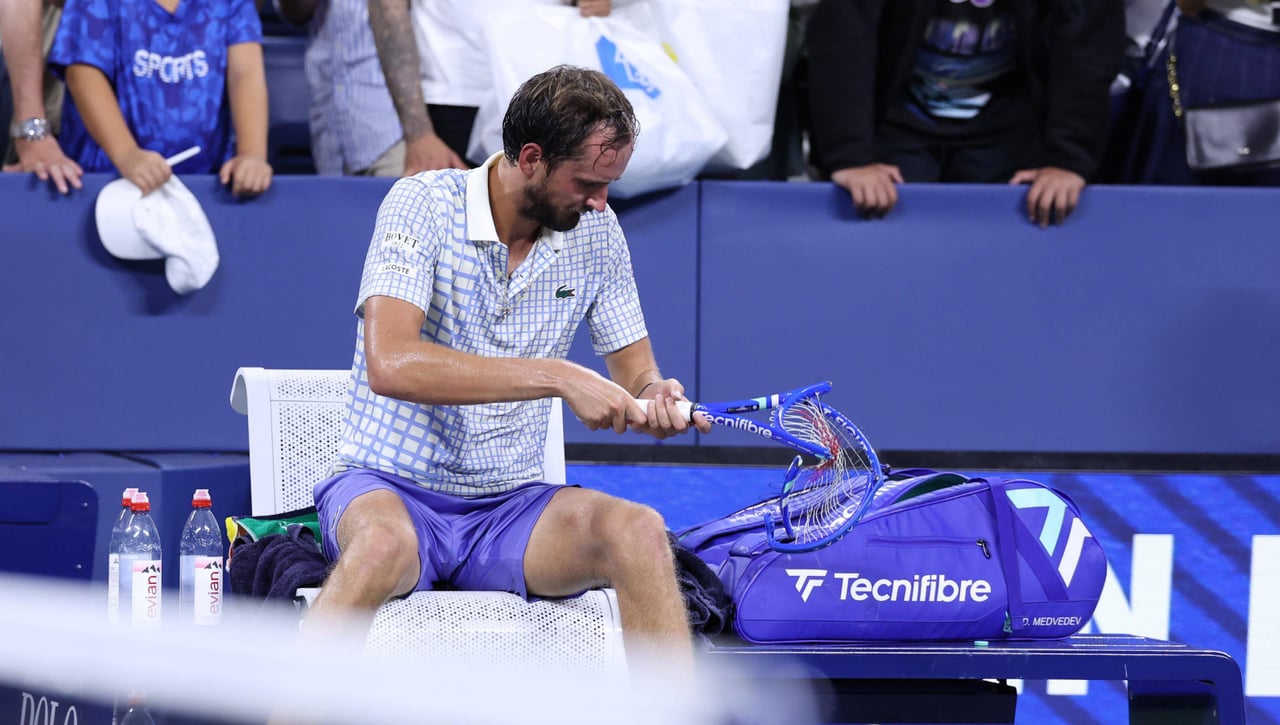 Medvedev y la sanción por liarla en el US Open
