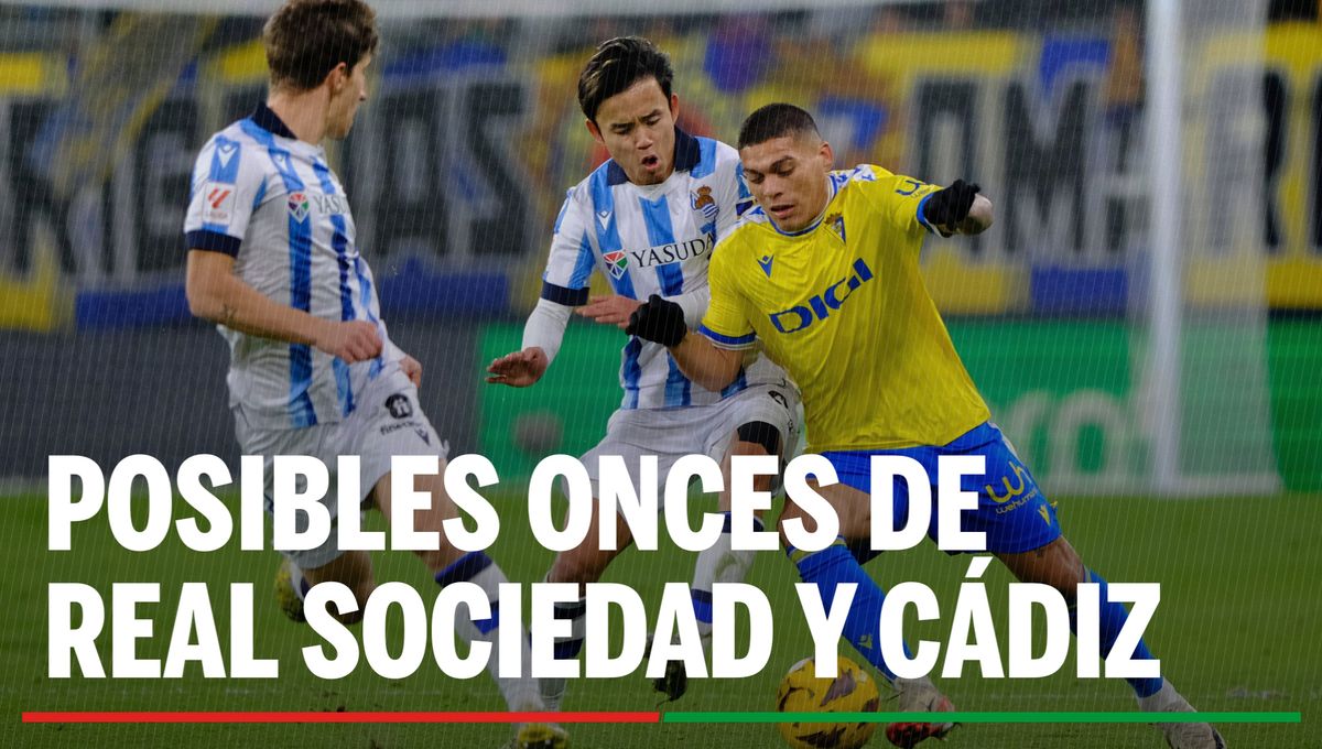 Alineaciones Real Sociedad – Cádiz: Alineación posible de Real Sociedad y Cádiz en el partido de hoy de LaLiga EA Sports