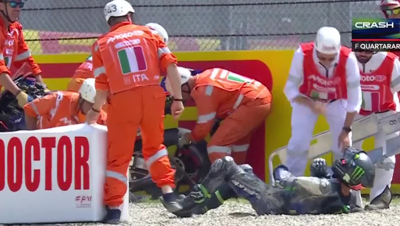 Quartararo, trasladado de urgencias al hospital en Italia