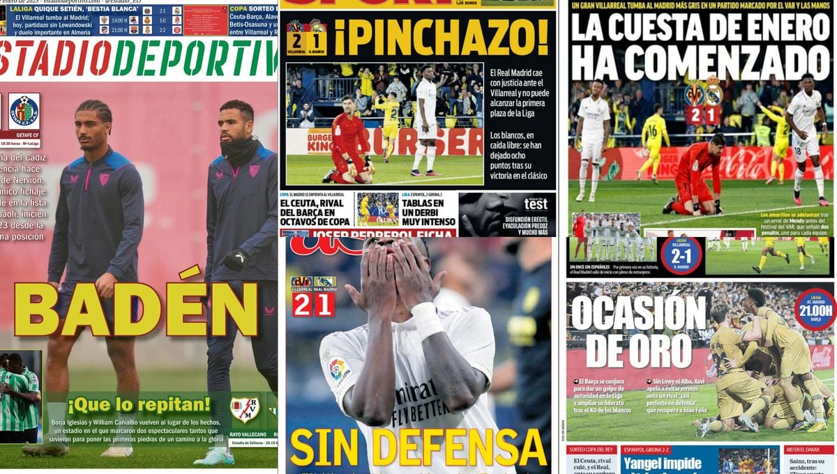 'Badén', 'Pinchazo', 'Sin defensa'... Así vienen las portadas del domingo