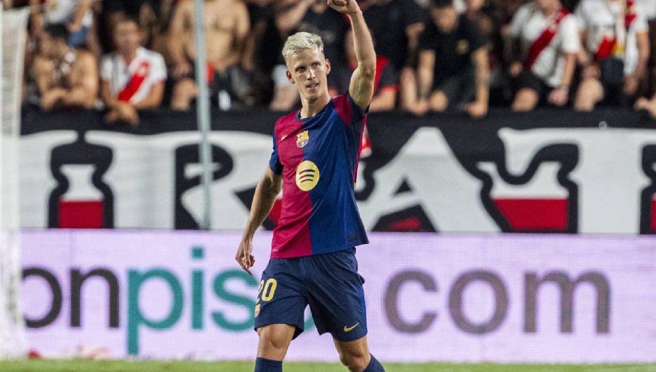 Rayo Vallecano 1-2 Barcelona: Dani Olmo, llegar y besar el santo