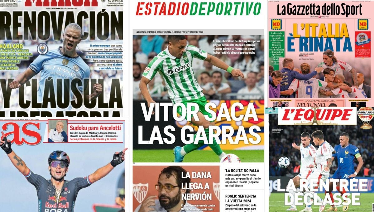 Vitor Roque, Orta, Haaland, Roglic... el Virus FIFA ataca y las portadas del 7 de septiembre arden