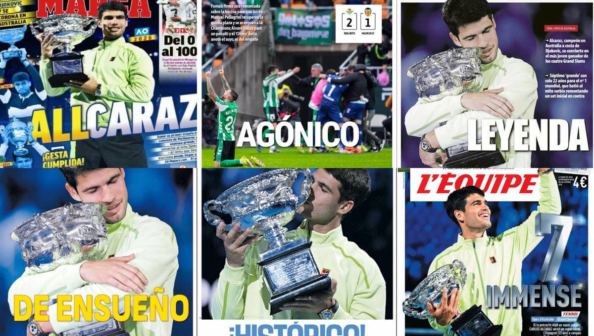 La proeza de Alcaraz, el triunfo y el fichaje del Betis y la 'final' del Sevilla... Así vienen las portadas