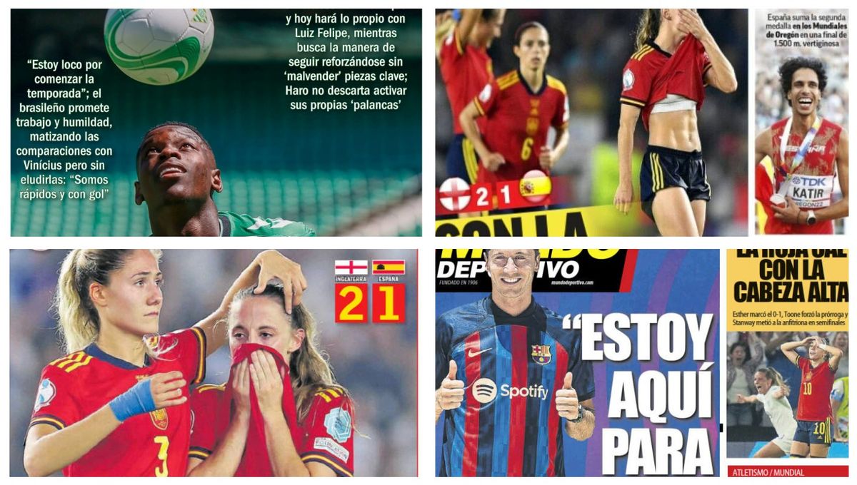 Koundé, Luiz Henrique, la selección femenina... así llegan las portadas de este 21 de julio de 2022