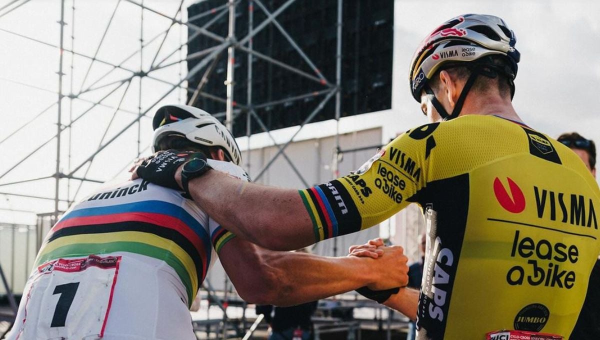 Van Aert hace humano a Van der Poel y Felipe Orts brilla entre las estrellas