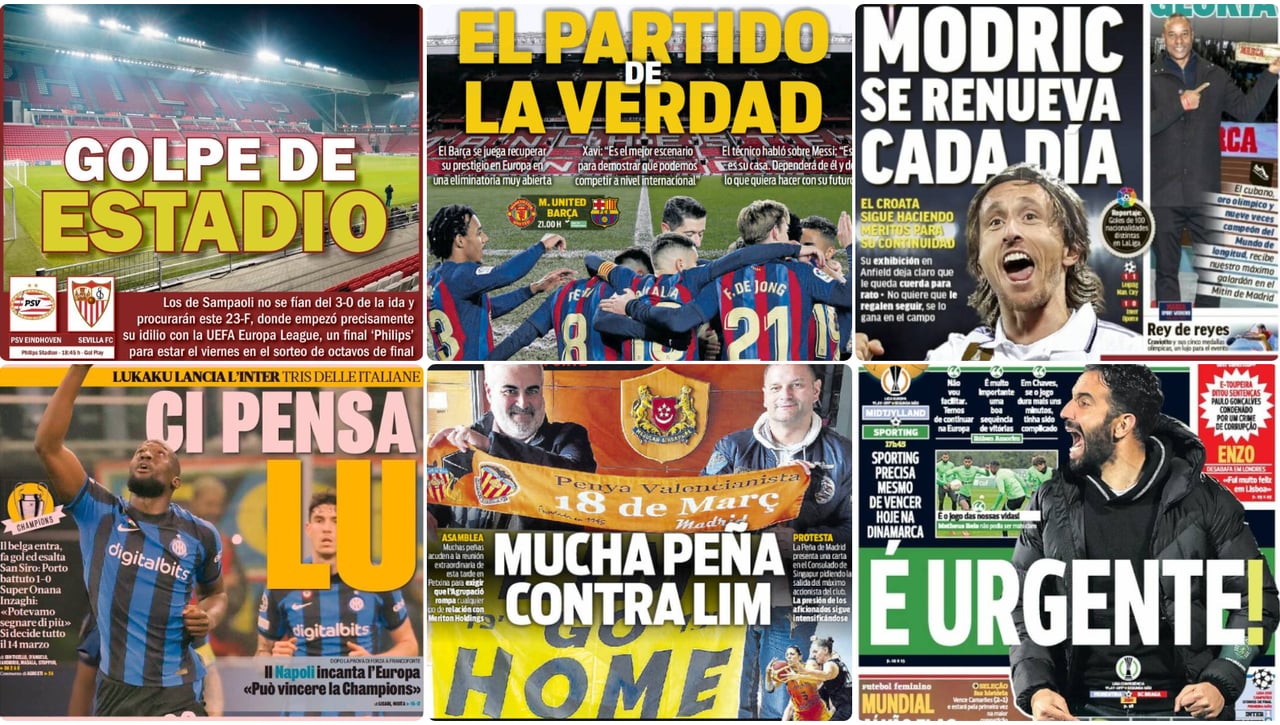 La vUELta a Eindhoven, partido de la verdad, Cordón, Modric, Vinicius, 'Lim go home'... las portadas del jueves