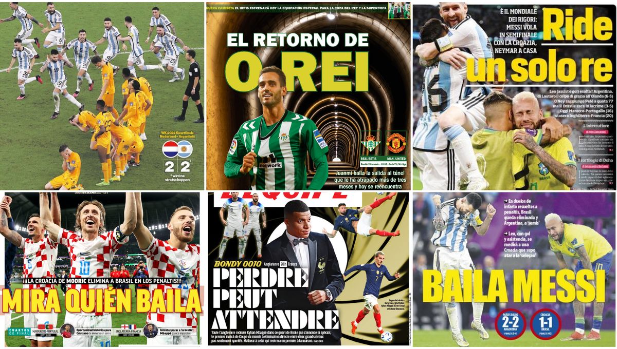 El retorno de O'Rei, Modric baila, Messi ríe, Neymar llora, Kane vs Mbappé... las portadas del sábado