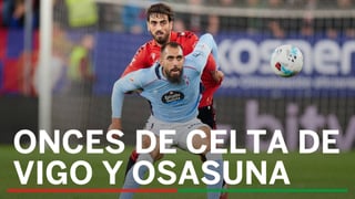 Alineaciones Celta de Vigo - Osasuna: alineación probable de Celta y Osasuna en la jornada 23 de LaLiga EA Sports