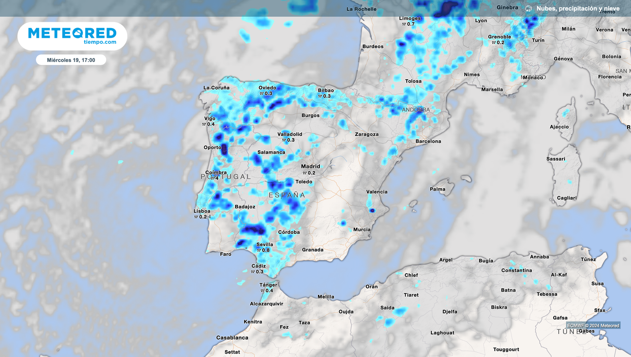 La AEMET avisa: lluvias y fuertes tormentas en siete comunidades españolas