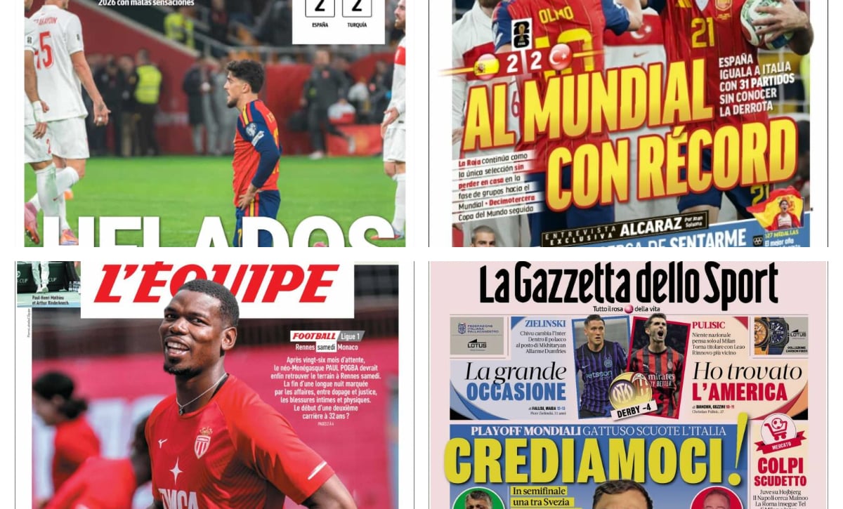 España cumple y ya; los motivos de Antony para volver al Betis; una Copa Davis sin Carlos Alcaraz…así vienen las portadas