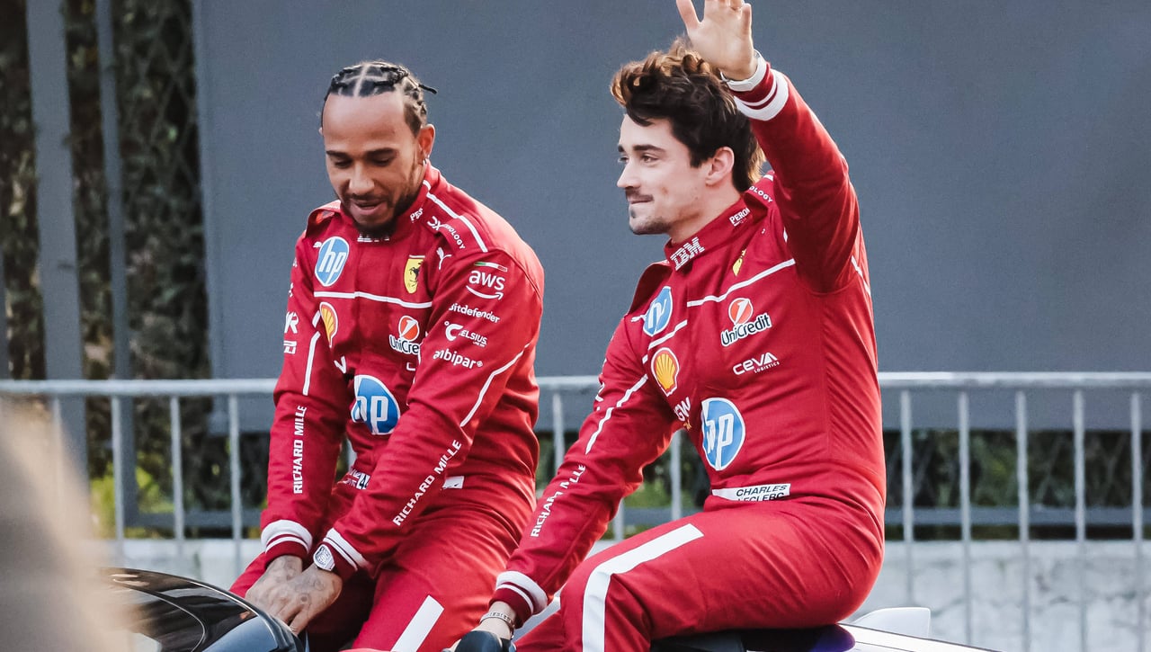 Hamilton y Leclerc tienen su primer enfrentamiento en Ferrari