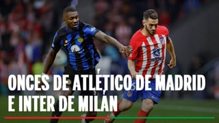 Alineaciones Atlético de Madrid - Inter de Milán: Alineación posible de Atlético e Inter en el partido de la UEFA Champions League