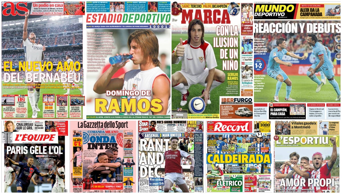 Domingo de Ramos y DANA, Luiz Felipe, podio de Sainz, adiós al Mundial, Koundé... portadas del lunes 4 de septiembre