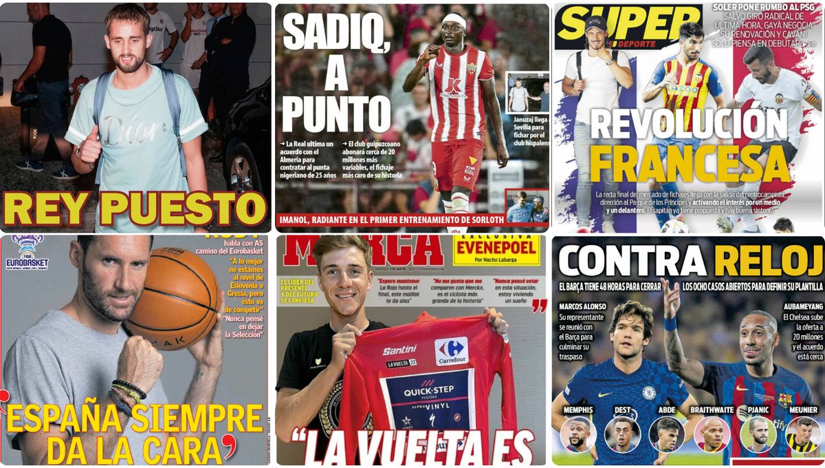 Januzaj, Ocampos, Dolberg, Sadiq, Bellerín, Loren... el 'sprint final' del mercado, en las portadas del miércoles
