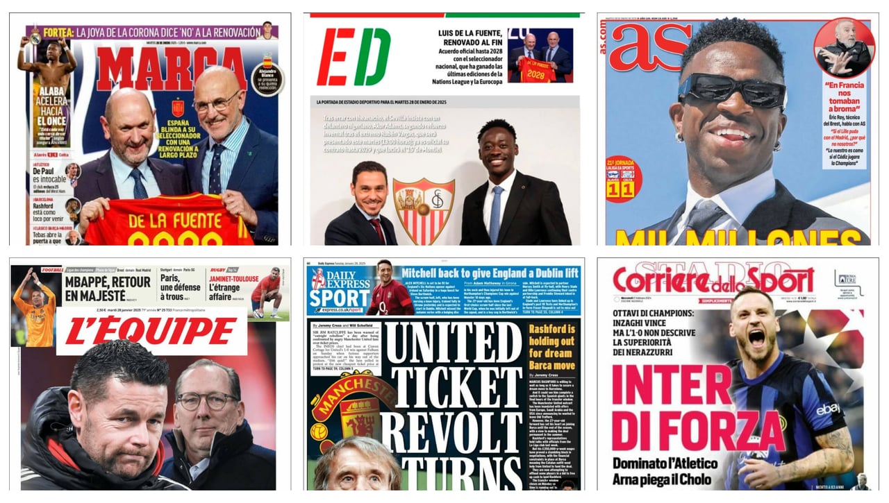 El fichaje millonario de Vinicius, la renovación de Luis De la Fuente y la presentación de Akor Adams, así vienen las portadas