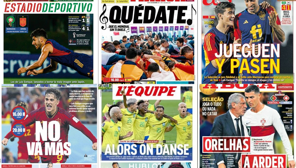 La hora de España, otro lío de Ronaldo, el baile de Brasil... Así vienen las portadas 