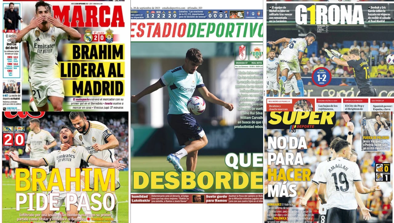 Brahim pide paso, el Girona es el líder, Abde como solución... Así vienen las portadas