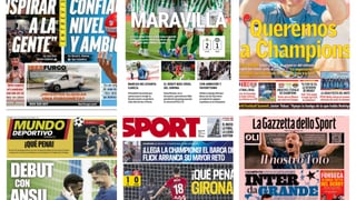 Barça y Atleti en Champions, el regreso de Ansu Fati, Carlos Sainz... así vienen las portadas