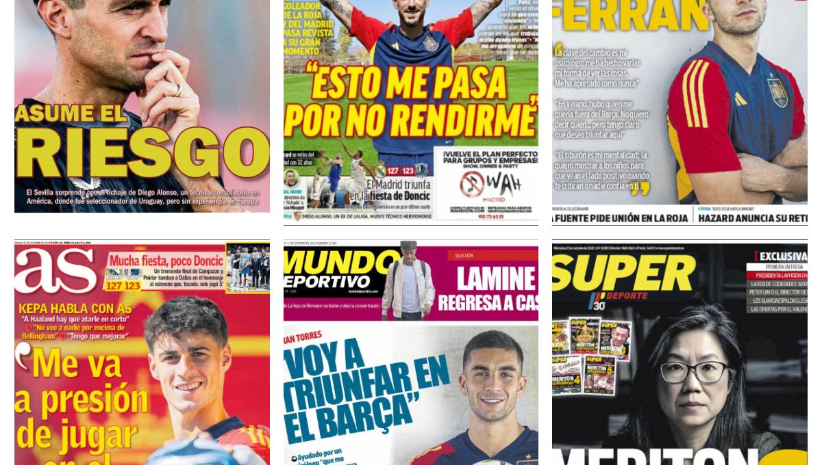 Diego Alonso al Sevilla, la renovación de Isco, España piensa en Escocia: las portadas del miércoles 11 de octubre