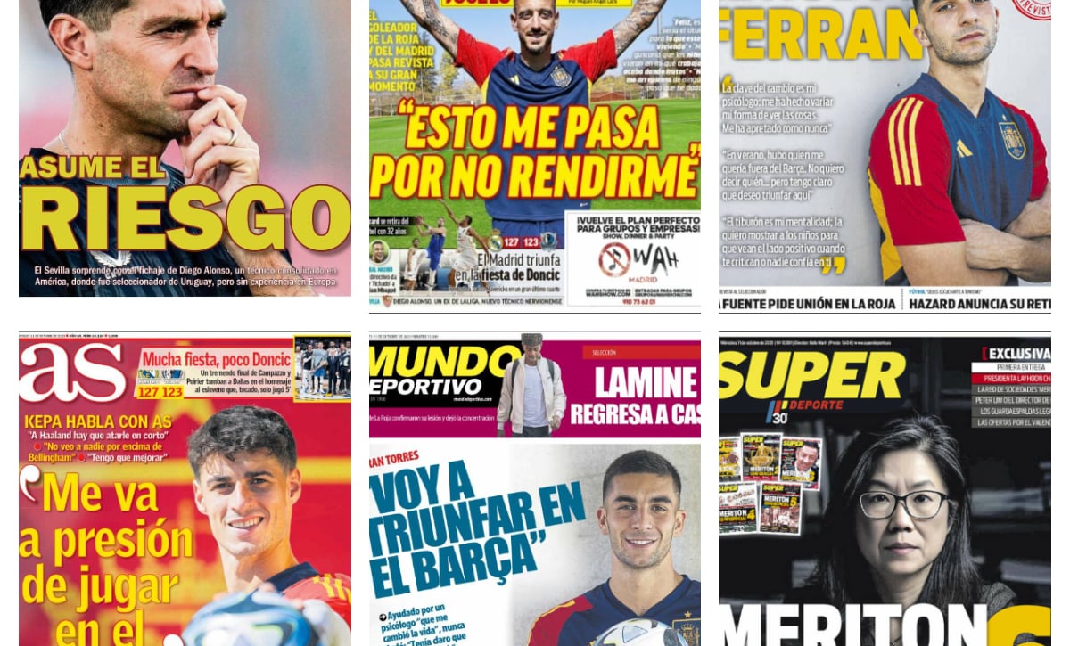 Diego Alonso al Sevilla, la renovación de Isco, España piensa en Escocia: las portadas del miércoles 11 de octubre