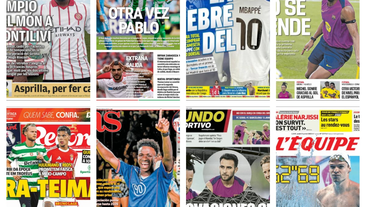 Pablo García, pretenden a Rafa Mir, Mbappé toma el '10', la renovación de Koundé.... Así vienen las portadas