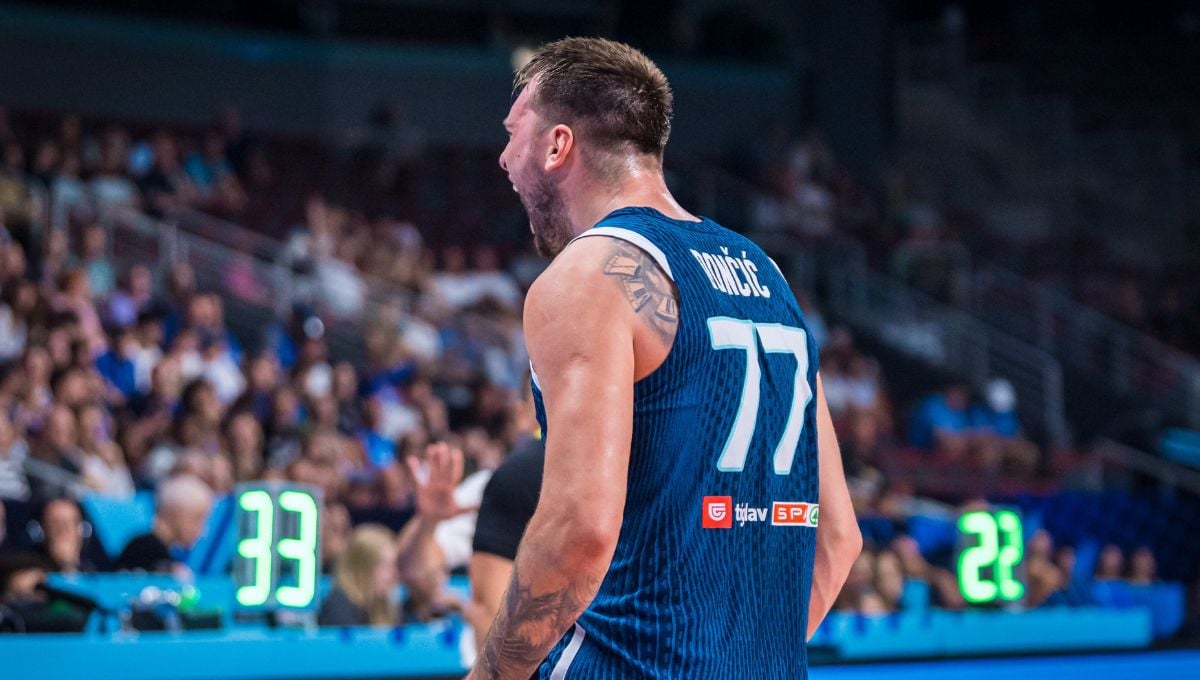 Luka Doncic se calienta