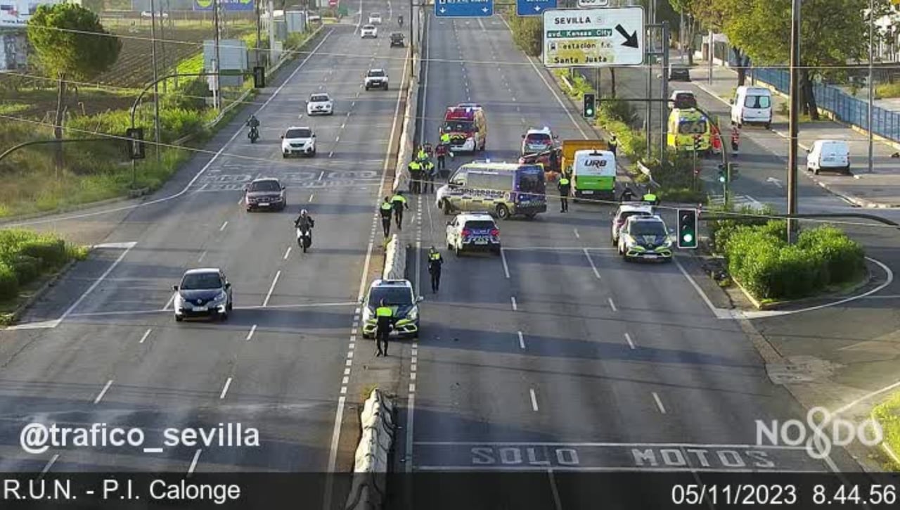 Grave accidente de tráfico en Sevilla