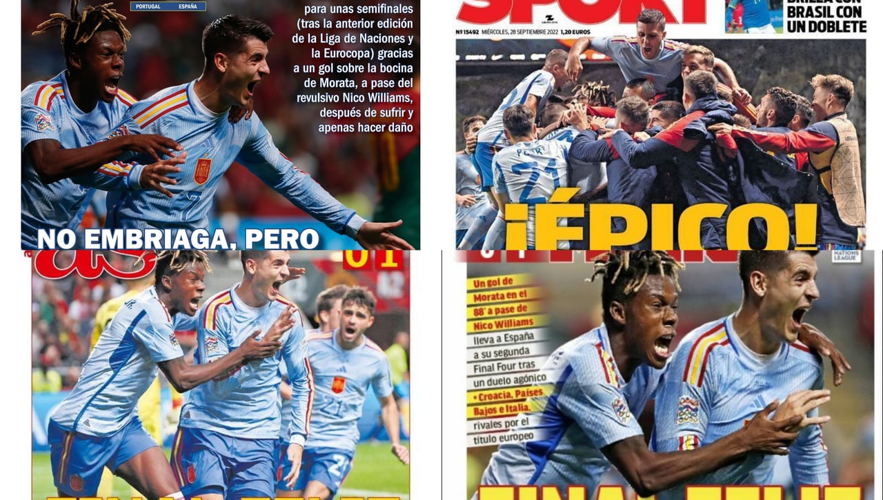 Unai Simón, Williams, Morata y España a la Final Four... Así lo reflejan las portadas de hoy