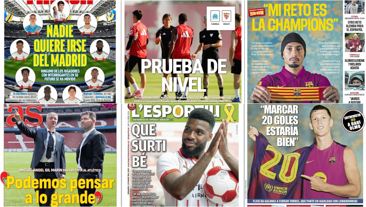 Ceballos, el reto del Barça, las pruebas de Almeyda y Pellegrini... Así vienen las portadas
