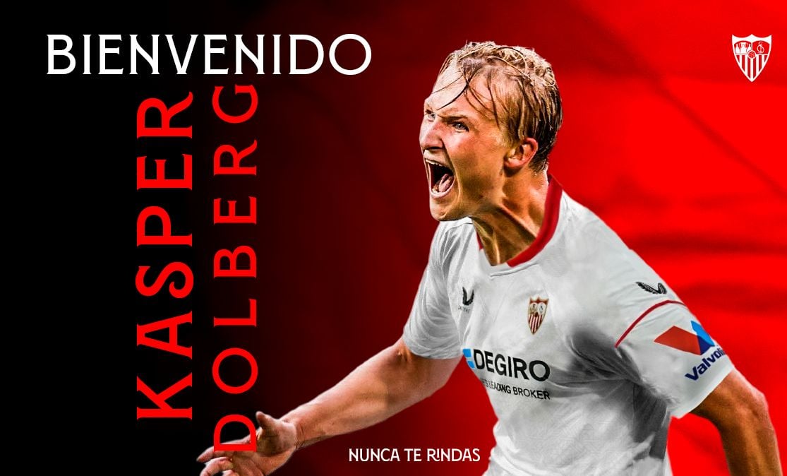 Oficial: Dolberg, sexto fichaje del Sevilla FC