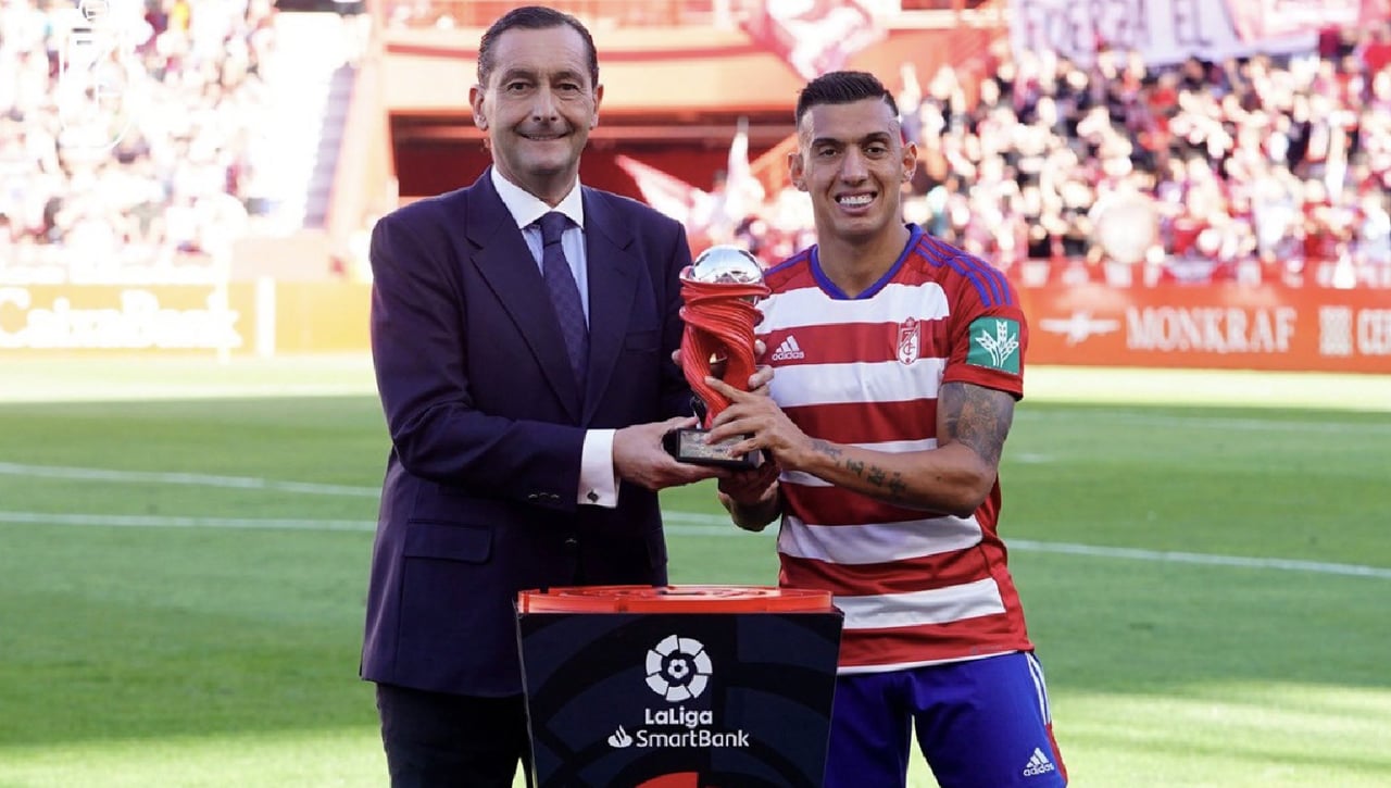 Myrto Uzuni, el 'pichichi' de Segunda 