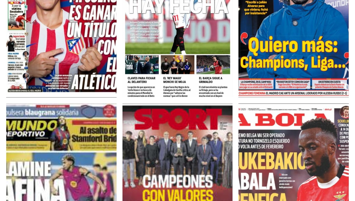 El optimismo de Antonio Cordón, la operación de Lukebakio, el objetivo de Giuliano Simeone, el mensaje de Griezmann...así vienen las portadas