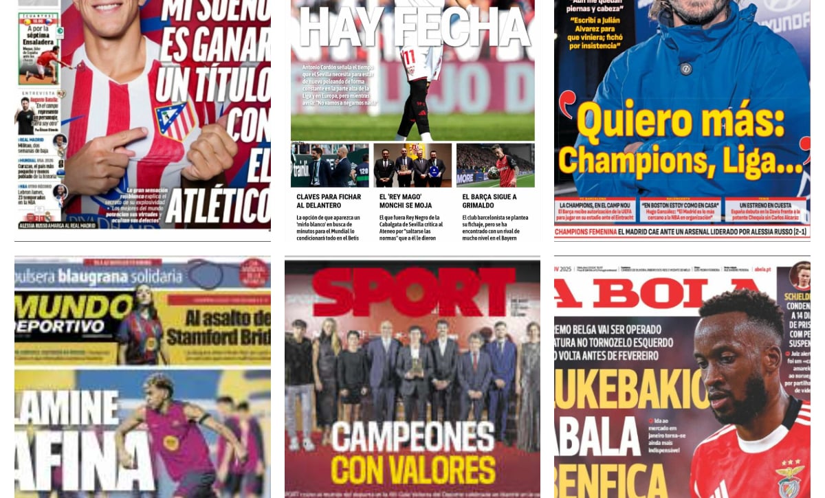 El optimismo de Antonio Cordón, la operación de Lukebakio, el objetivo de Giuliano Simeone, el mensaje de Griezmann...así vienen las portadas