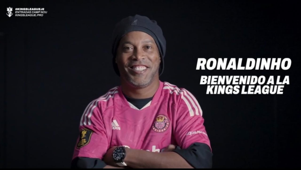 La bomba de Ibai Llanos: ¡Ronaldinho jugará en la Kings League!
