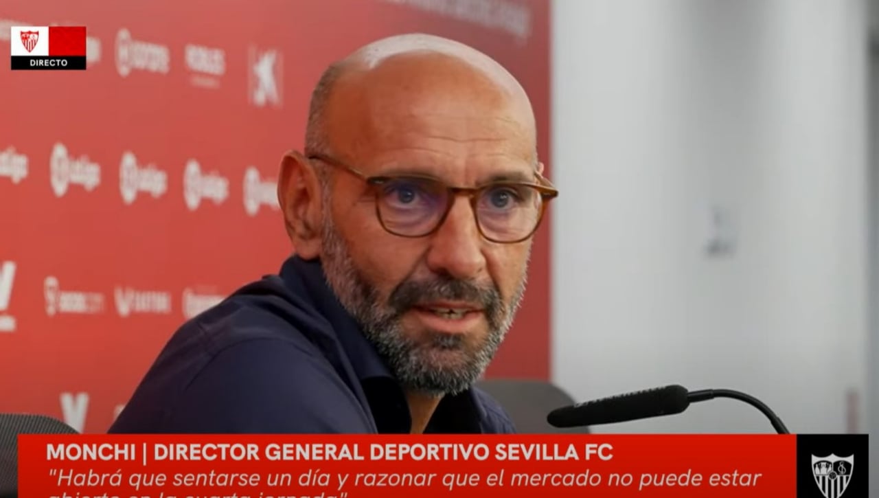 Monchi repasa las nombres propios del mercado del Sevilla: Dolberg, RDT, Boyé, Isco, Januzaj, Munir...