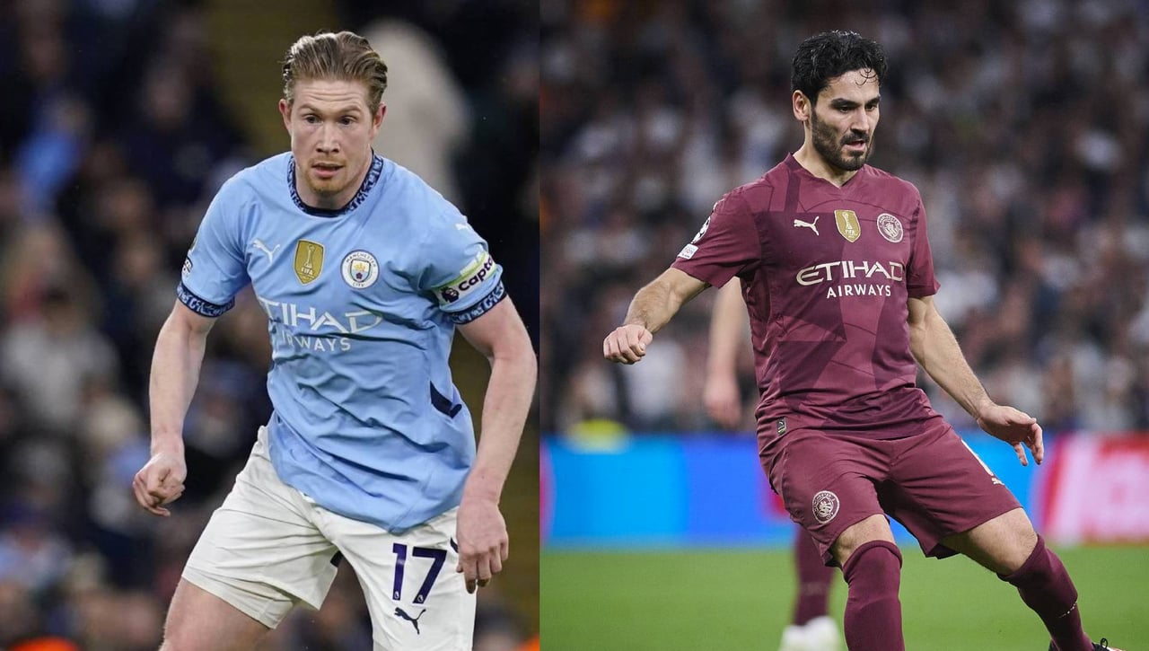 Gundögan y De Bruyne, a escena