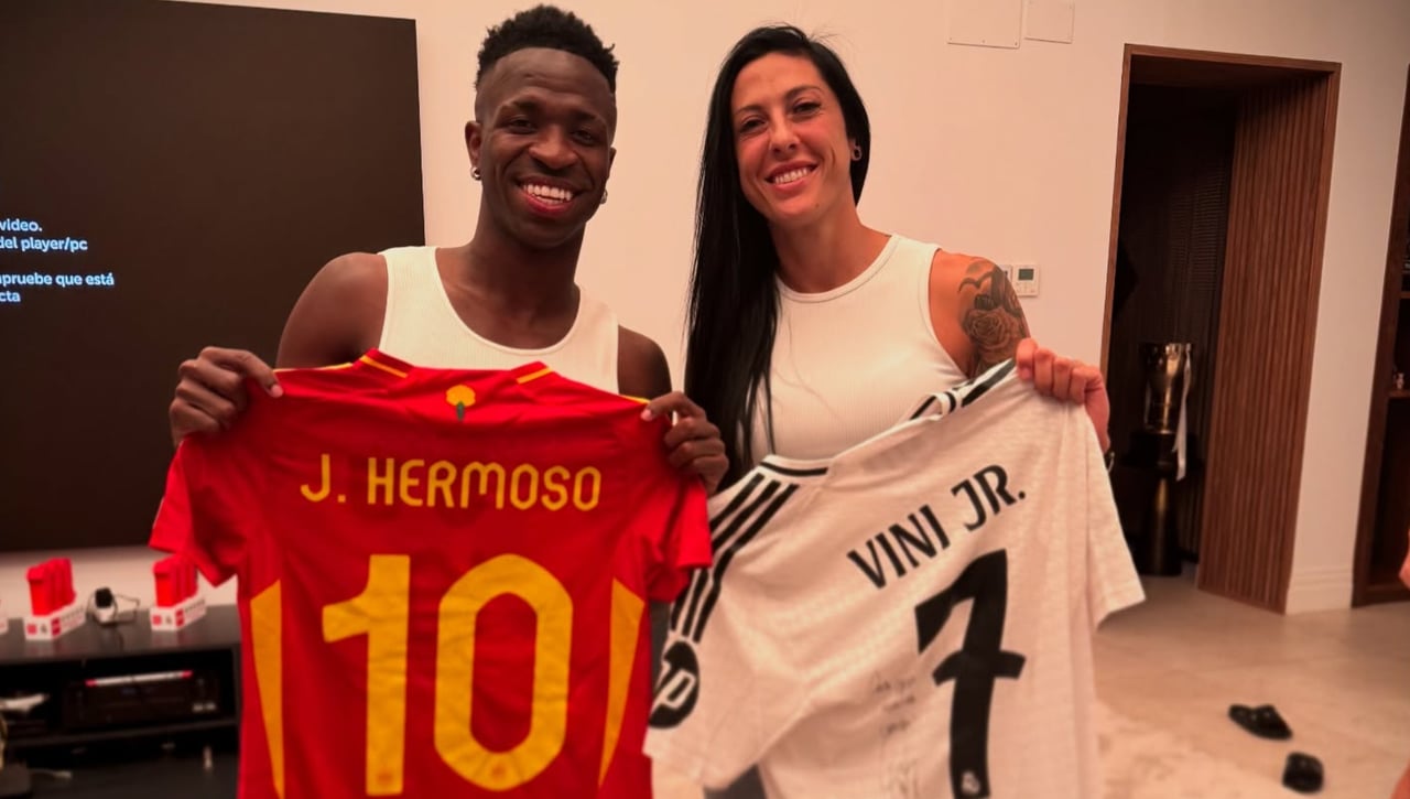 Jenni Hermoso y Vinicius, juntos después del The Best