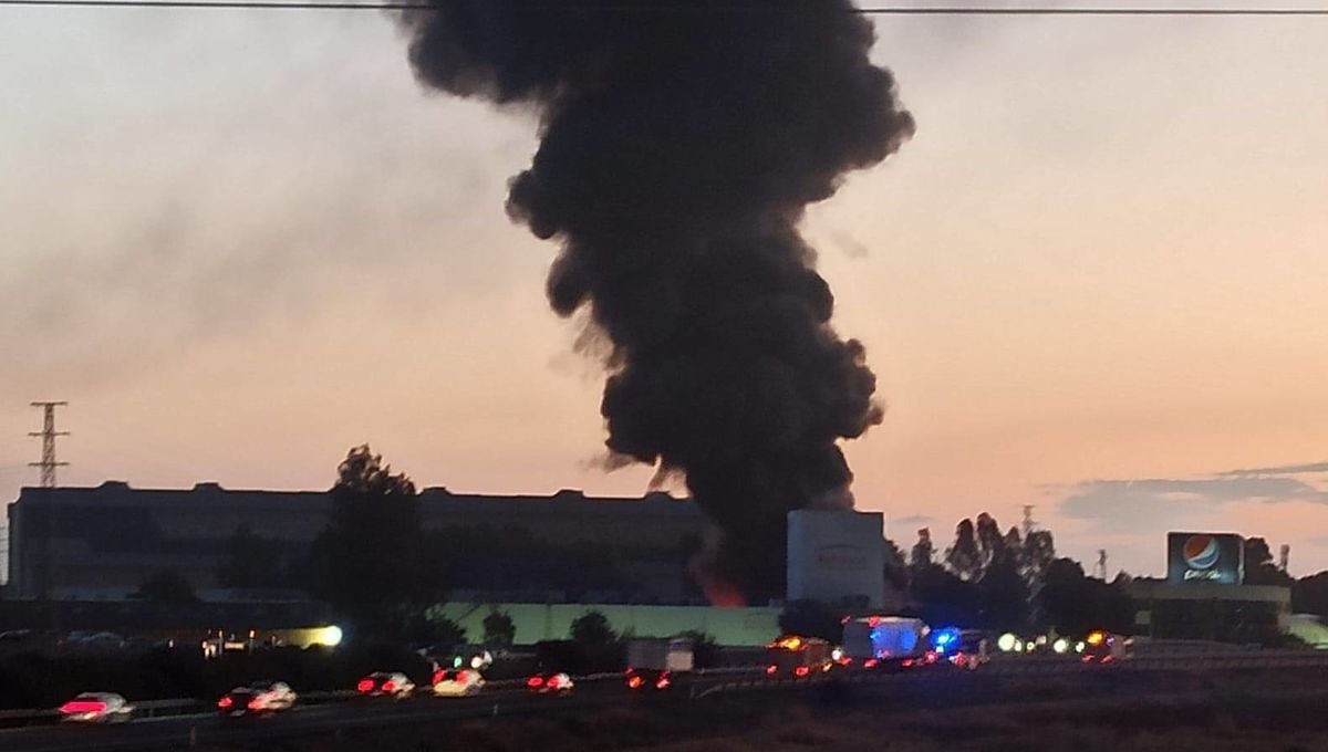  Aparatoso incendio cerca del aeropuerto de Sevilla