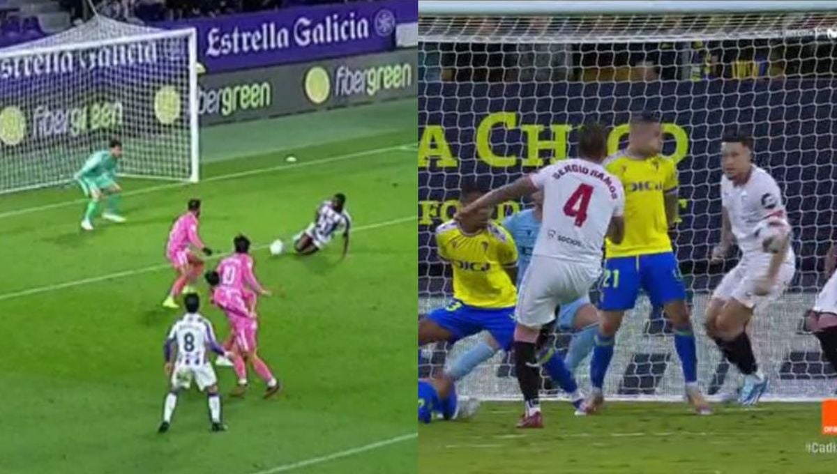 El polémico gol del Valladolid - Tenerife: legal para Monchu, no para Sergio Ramos