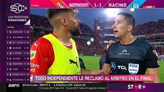 Las tremendas palabras del árbitro Falcón Pérez a un jugador de Independiente